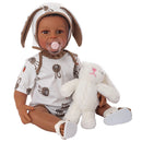 Bebê Reborn Mônica Coelhinha 55cm | Silicone Macio e Realista