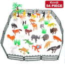 KIT Mini Animais Realista  Selvagem com 54 PEÇAS