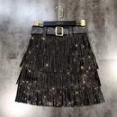 Saia de Strass Lux - Saia com franja