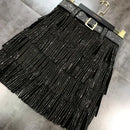 Saia de Strass Lux - Saia com franja