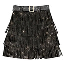 Saia de Strass Lux - Saia com franja