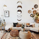 Espelho decorativo de parede/Variação do ciclo da lua / 5 peças