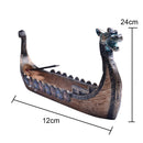 Queimador de Incenso, Retrô Barco do Dragão(Design Tradicional Chinês Esculpido à Mão)