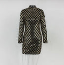 Women's Dress Sequins Round Neck Long Sleeve Nightclub Slim Dress Glitter Shiny Party Bodycon Fashion Dress High Quality