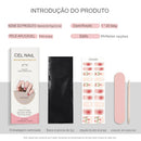 Kit de Unhas Completo, Unhas Adesivas em Gel  - Estilo Polonês(Com cabine)