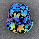 2024 Men Women Four Season Colorful Reflective Bucket Hat Y2K Harajuku Personality Printed High Street Cap gorras Рыбацкая шляпа