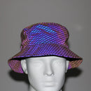 2024 Men Women Four Season Colorful Reflective Bucket Hat Y2K Harajuku Personality Printed High Street Cap gorras Рыбацкая шляпа