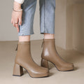 Botas femininas Pauline,Bico Quadrado
