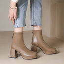 Botas femininas Pauline,Bico Quadrado
