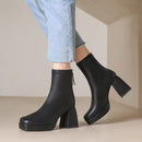 Botas femininas Pauline,Bico Quadrado