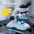 Microscópio óptico infantil - kit educacional científico experimento prático 1200X