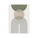 Quadros Decorativos Nórdicos Verde Sálvia | Arte Botânica e Geométrica Abstrata em Tela