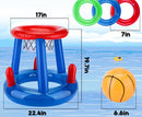 Cesta de basquete flutuante para piscina 2 em 1