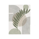 Quadros Decorativos Nórdicos Verde Sálvia | Arte Botânica e Geométrica Abstrata em Tela