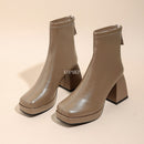 Botas femininas Pauline,Bico Quadrado