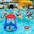 Cesta de basquete flutuante para piscina 2 em 1