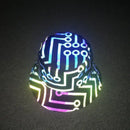 2024 Men Women Four Season Colorful Reflective Bucket Hat Y2K Harajuku Personality Printed High Street Cap gorras Рыбацкая шляпа
