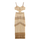 Vestido Feminino Elegante com Franjas