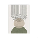 Quadros Decorativos Nórdicos Verde Sálvia | Arte Botânica e Geométrica Abstrata em Tela