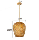 Candeeiro Lustre de Tecelagem de Bambu Clássico Feito à Mão