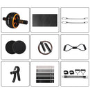 Kit de rodas de treinamento de força,rolo abdominal com esteira