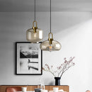 Luminária Pendente de Vidro Nórdico | Lustre Moderno