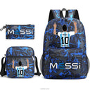 Mochilas escolares masculinas - Mochila Messi 3pcs