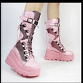 Botas feminina Cléo de cano alto, cosplay, botas de cano médio