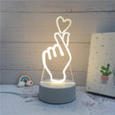 Luminária LED 3D, Candeeiro de mesa