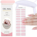 Kit de Unhas Completo, Unhas Adesivas em Gel  - Estilo Polonês(Com cabine)