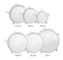 Kit 6 Tampas De Silicone Reutilizável Hermética(Deixe sua cozinha limpa e organizada)