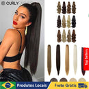 Aplique Rabo De Cavalo com Presilha,aplique de Fibra Orgânica