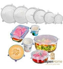 Kit 6 Tampas De Silicone Reutilizável Hermética(Deixe sua cozinha limpa e organizada)