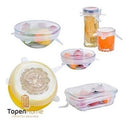 Kit 6 Tampas De Silicone Reutilizável Hermética(Deixe sua cozinha limpa e organizada)