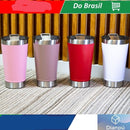 Copo Térmico 473ml Com Tampa E Abridor Inox Para Cerveja Quente e Gelado