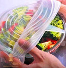 Kit 6 Tampas De Silicone Reutilizável Hermética(Deixe sua cozinha limpa e organizada)
