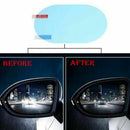 Película de filme transparente à prova de chuva para carros, espelho retrovisor(Auxilia na seguraça do motorista em dias chuvosos ou secos)2 peças