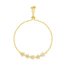 Pulseira charmosa,  flor de zircão pulseira feminina,