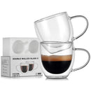 Copo de vidro duplo parede resistente ao calor, JANKNG (Copo de café e cerveja resistente)
