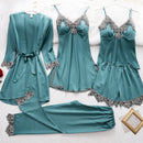Conjunto de pijama completo com 5 peças ( Presente completo)