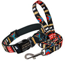 Coleira de cachorro personalizada com trela de nylon (Coleira com Identificação de animais, super estilosa)