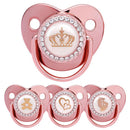 Chupeta de silicone  Rosa com strass  (Vários temas e cores)