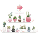 Adesivos de parede criativos, para casa e cozinha(Tema de flores,suculentas,bonsai em vaso)