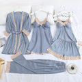 Conjunto de pijama completo com 5 peças ( Presente completo)