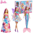 Boneca Barbie Sereia colorida, Mini sereias, kit de Barbie + roupa (Vários modelos)