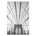 Pintura em tela de arte moderna preto branco (Torre de Paris,Ponte de Brooklyn, Metropoles)