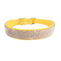 Coleira de cristal de fibra de camurça confortável (Coleiras de cachorro de strass brilhante )