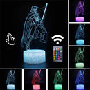 Lâmpada LED  Star Wars,Anime Figura Acrílica 3D