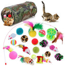 Conjunto de acessórios para interação de gatos ,túnel e brinquedos para animais de estimação.