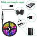 Fita LED USB Bluetooth 5050 RGB flexível ( Decoração de sala,quarto, lojas,festas, vitrines, quintal)